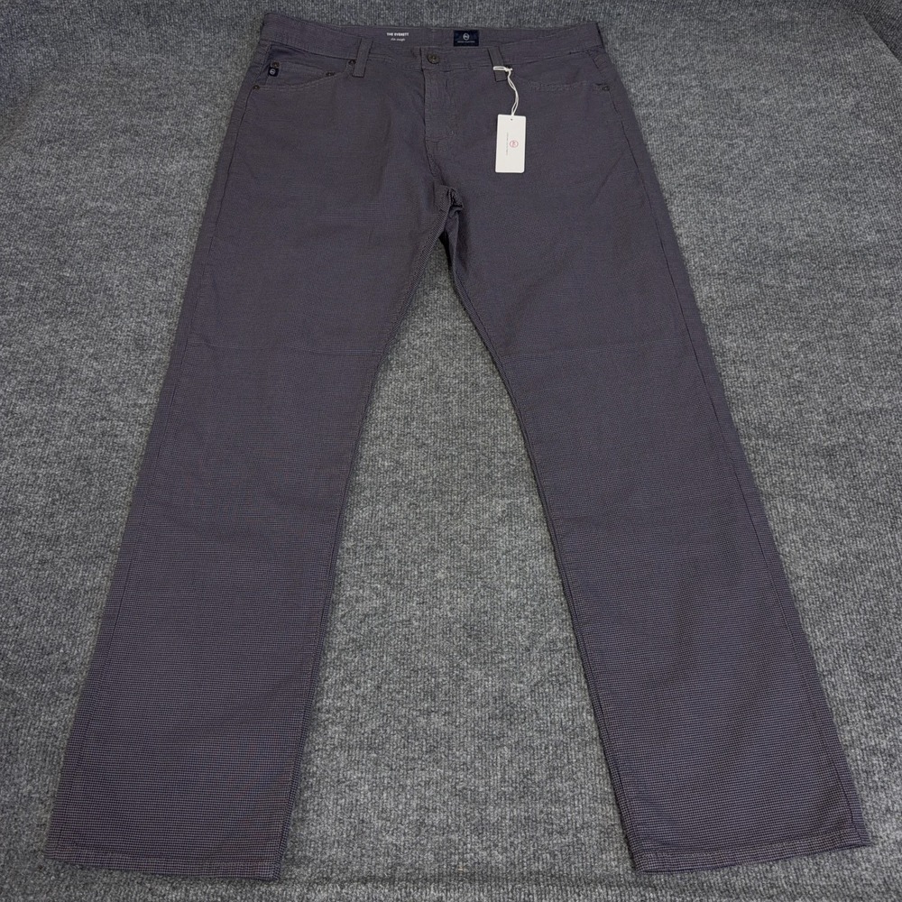 AG Adriano Goldschmied Pants Men 38x32 Navy Blue Gray The Everett Slim Straight